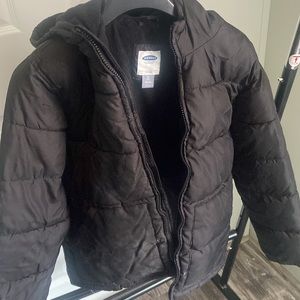 Black puffer jacket